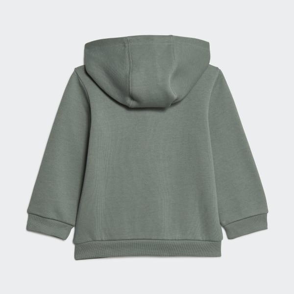 Verde Conjunto Polera con Capucha Adicolor
