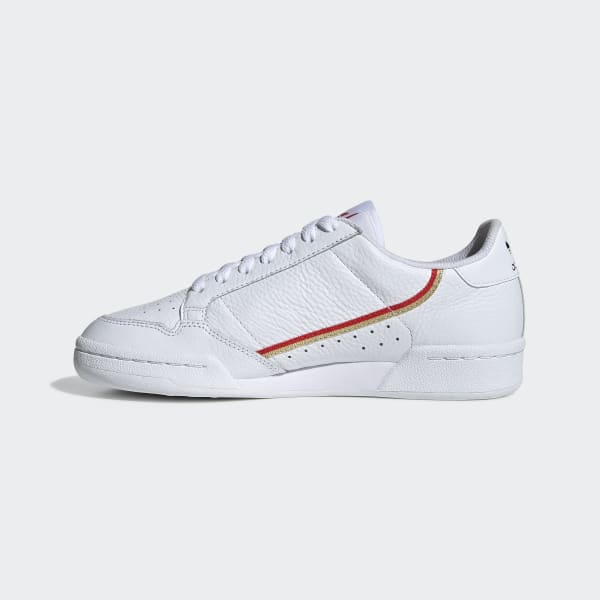 adidas continental 80 red and gold