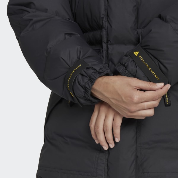 Black adidas by Stella McCartney Mid-Length Padded Winter Jacket QD082