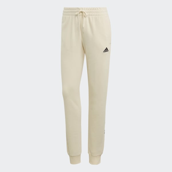 Beige Pantalón Essentials Logo Felpa Francesa
