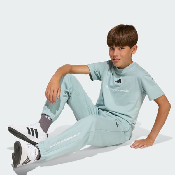 Gronn adidas Slogan Fleece Bukse