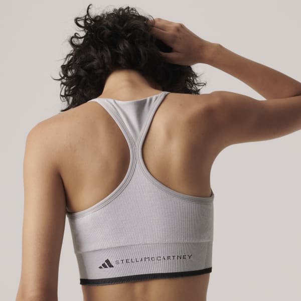 Plomo Top Deportivo de Yoga Sin Costuras TrueStrength adidas by Stella McCartney Soporte Medio