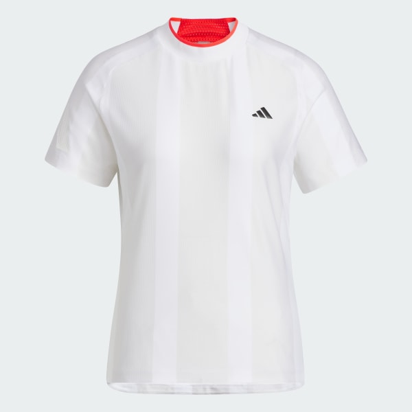 ホワイト 【ゴルフ】アディゼロ メッシュ モックネック 半袖シャツ