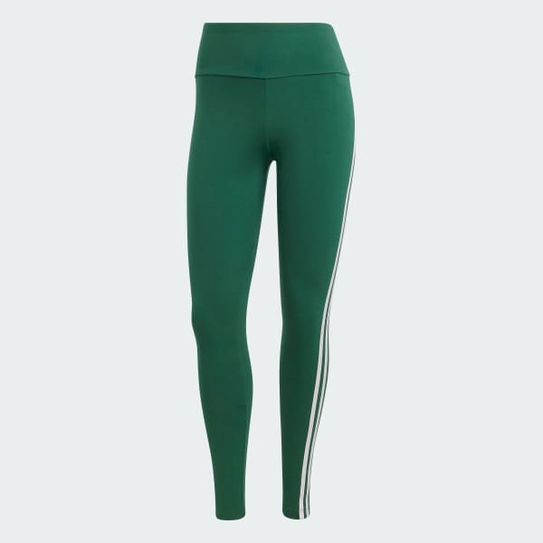 adidas Adicolor 3-Stripes Leggings - Green, Women's Lifestyle