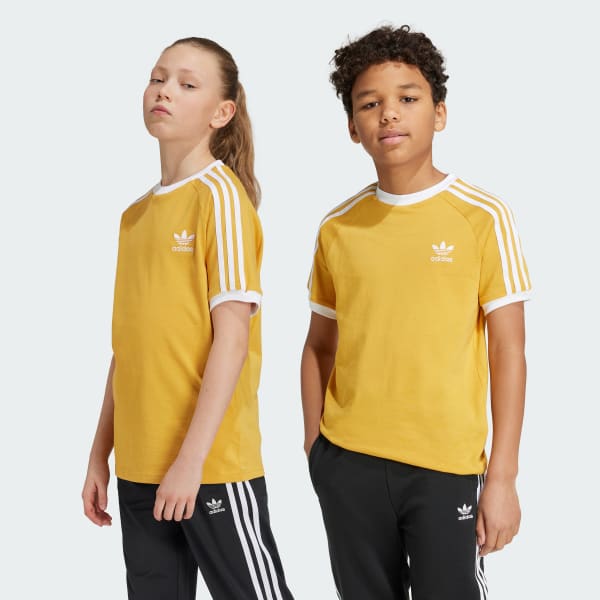 zltá Tričko Adicolor 3-Stripes Kids