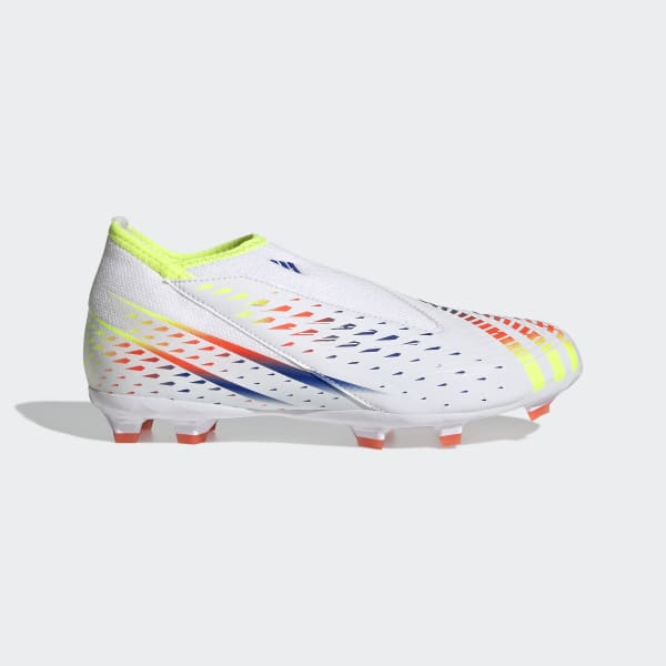 Blanco Calzado de Fútbol Predator 3 Sin Cordones Terreno Firme