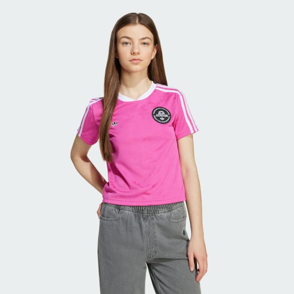 Rosa Camiseta Cropped Infantil