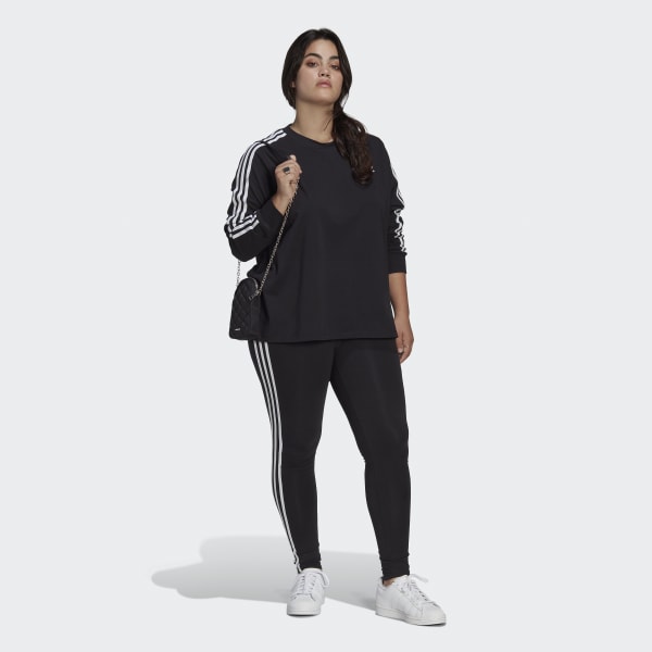 Schwarz adicolor Classics Longsleeve – Große Größen