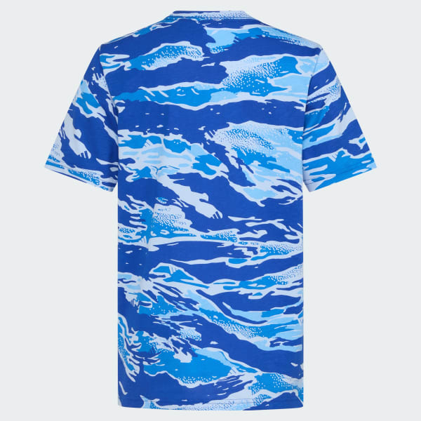 お買い得商品特集 - 販促エクスプレス Tee Camo-Print Tiger Sleeve Short adidas - Free | Blue ウェア