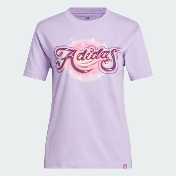 สีม่วง เสื้อยืดพิมพ์ลาย Airbrushed