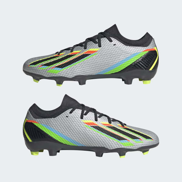 adidas X Speedportal.3 Firm Ground Cleats Silver Unisex Soccer