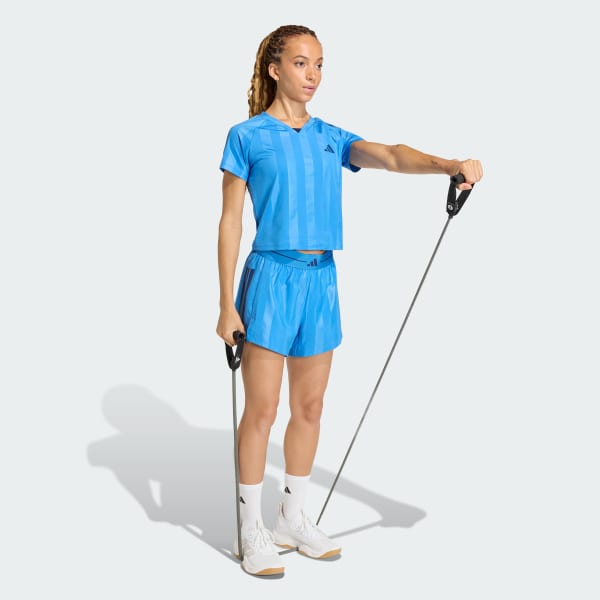 Blue Hyperglam 3-Stripes Emboss T-Shirt