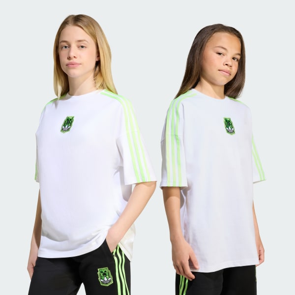 Blanc T-shirt graphique adidas Originals x Minecraft Enfants