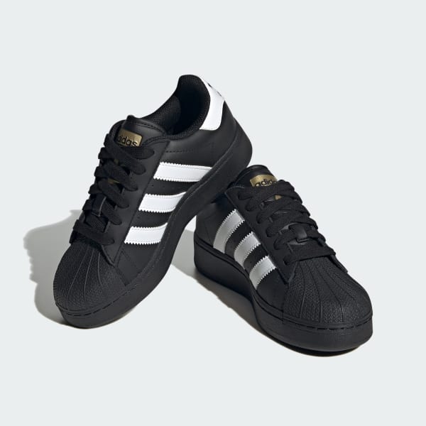 Boys black cheap adidas superstar