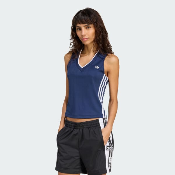 Μπλε Μπλούζα adidas Originals V-Neck