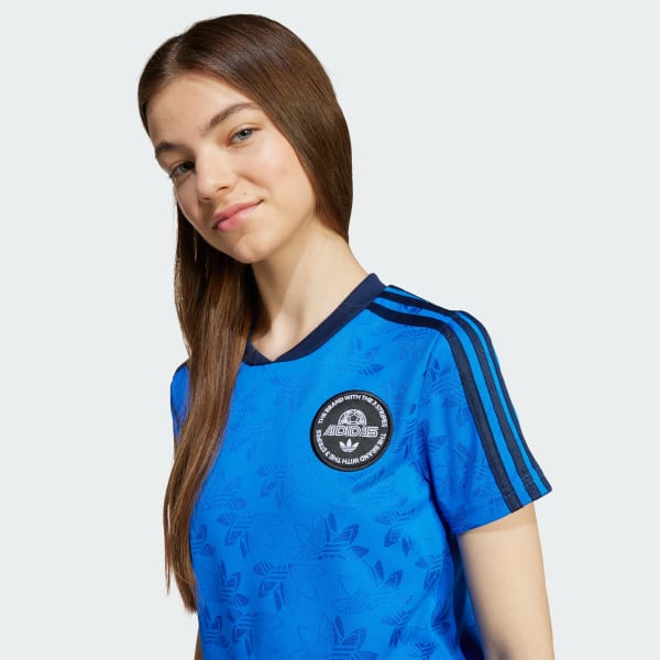 ☆23SS☆【Bad Blue】☆Circle Crop Te.e☆Tシャツ☆ adidas Cropped Tee Kids - Blue | Free Shipping with adiClub