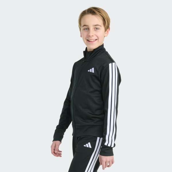 Black Long Sleeve Full-Zip Essential Tricot Jacket
