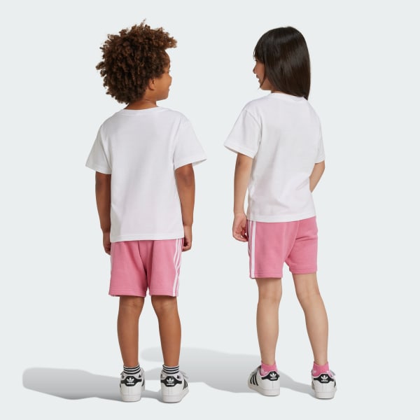 Pink Adicolor Shorts Tee Set Kids