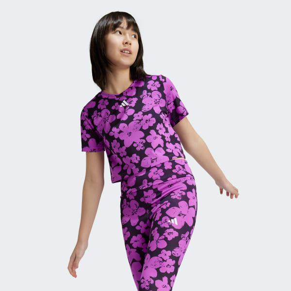 Roxo Legging Treino 7/8 Cós Alto Estampada Train Essentials Seasonal Infantil