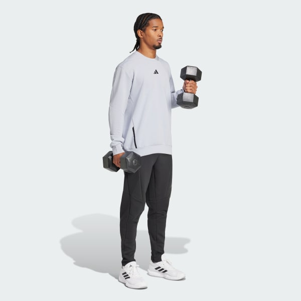 adidas Designed for Training Crew Sweatshirt - Grey | Free