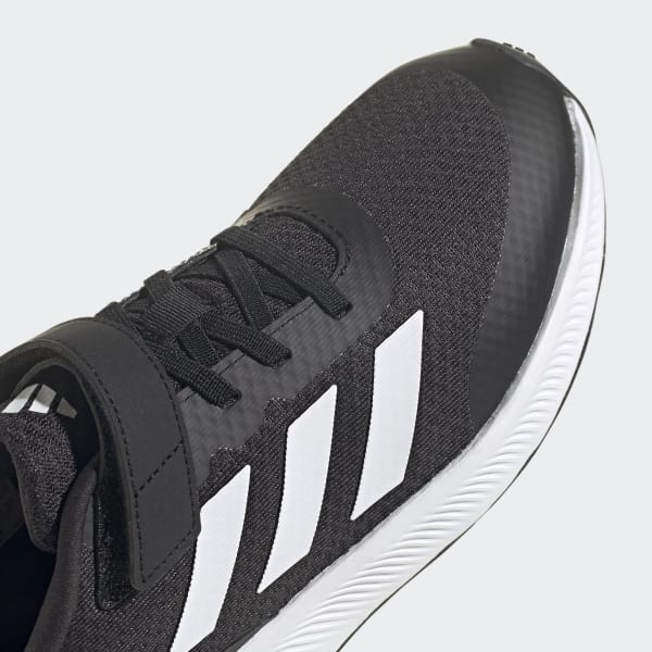 adidas RunFalcon Top adidas Black US Strap | Lifestyle Shoes Lace Kids\' | 3.0 - Elastic