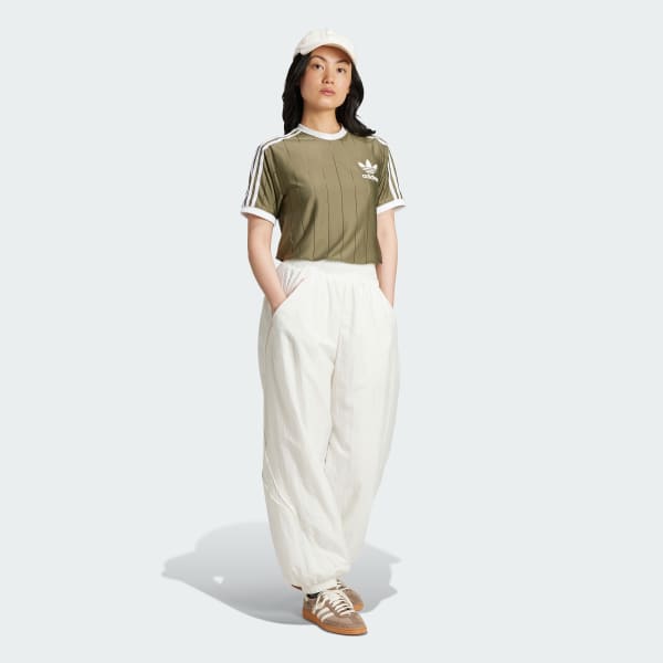 Green Adicolor 3-Stripes Pinstripe Tee