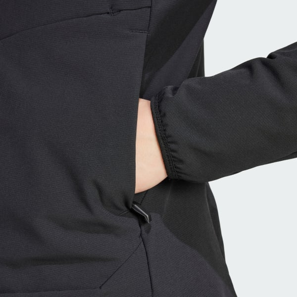 adidas Terrex Xperior Softshell Fleece Hooded Jacket - Black