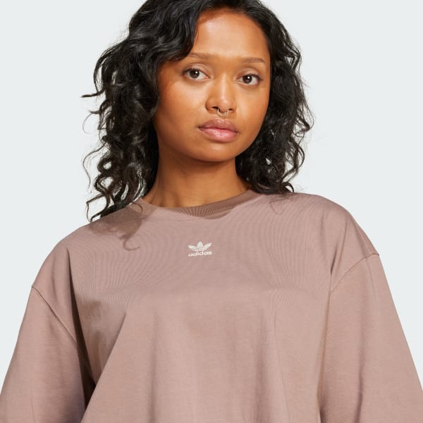 Tシャツ・カットソー adidas Essential Crop Tee JJ3385 adidas Essentials Crop Tee - White | Free Shipping with
