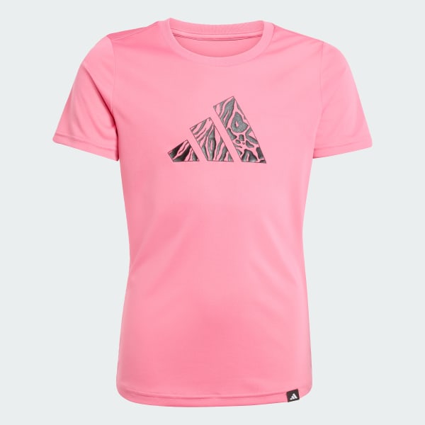 Pink CLIMACOOL Animal Training Slim Graphic Tee Kids Girls