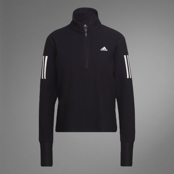adidas Own the Run Running 1 2 Zip Sweatshirt Black adidas Philippines