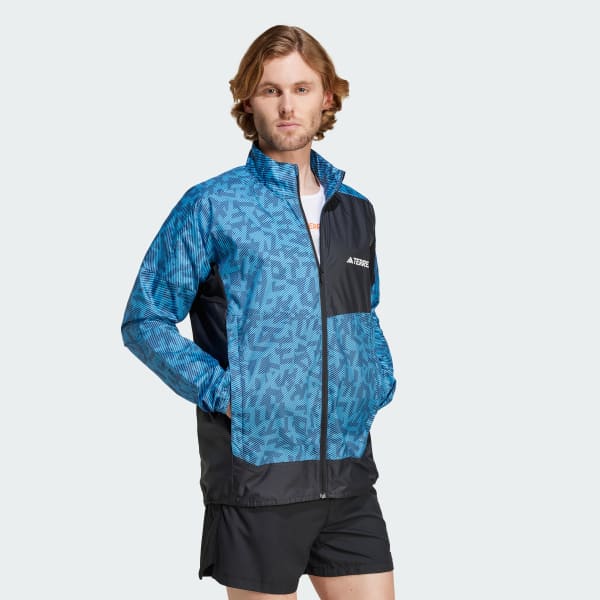 Azul Corta Viento Estampado Terrex Trail Running