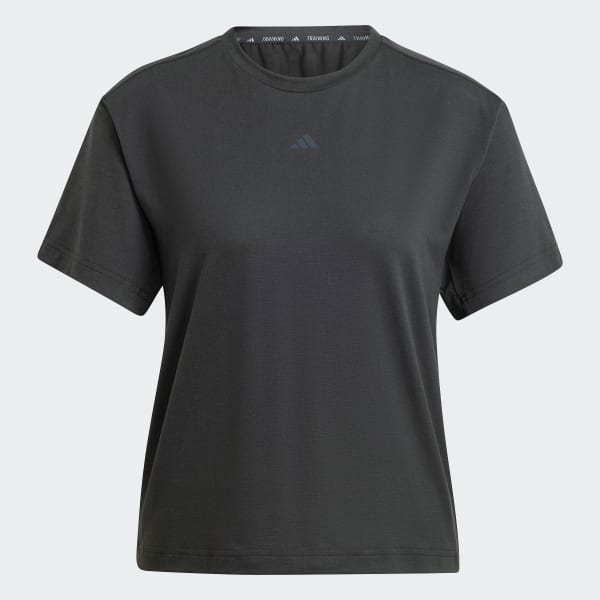 สีดำ เสื้อยืด Power Back-Cutout 3-Stripes