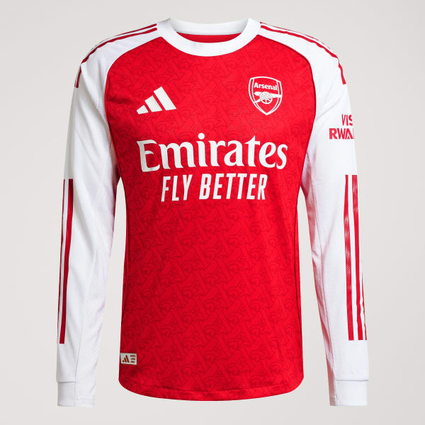 adidas Arsenal 25/26 Long Sleeve Home Authentic Jersey - Red
