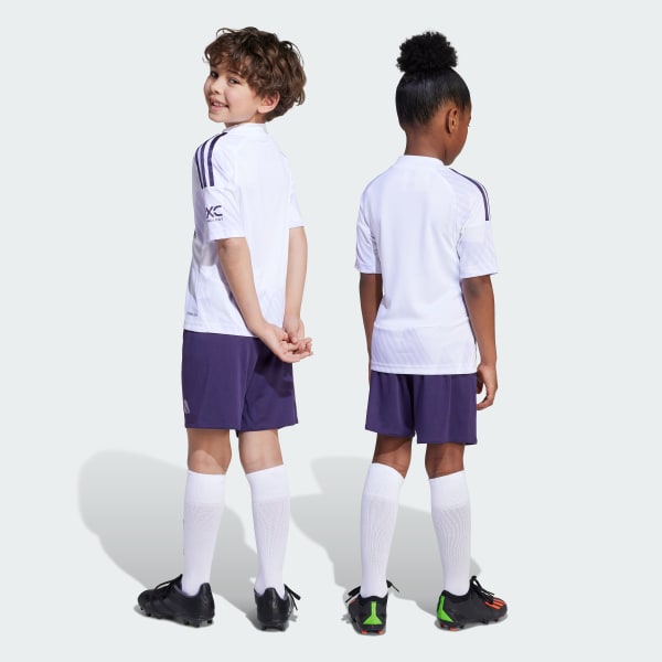 Putih Kit Away Mini Anak Manchester United 25/26