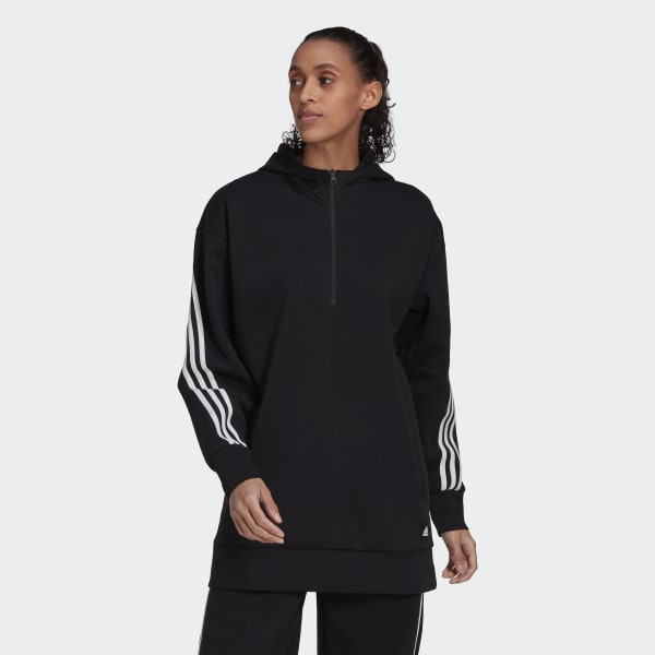 Preto Camisola Comprida com Capuz 3-Stripes Future Icons F6488
