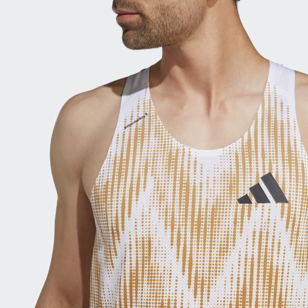 Hvid Adizero Grant Holloway Signature singlet