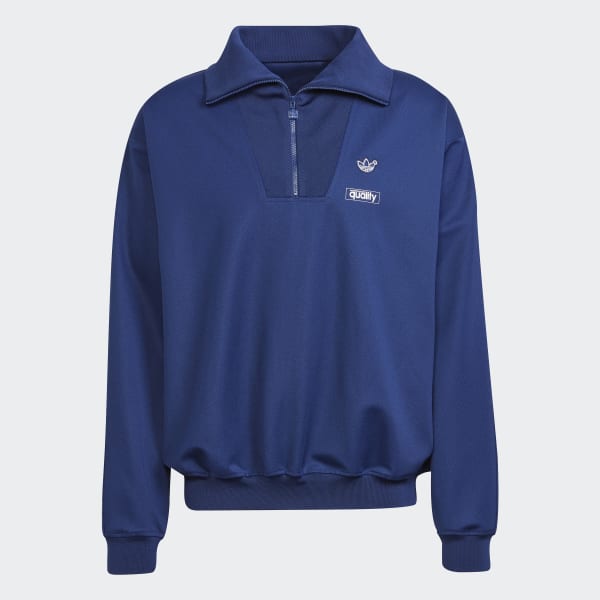 adidas Blue Version Half Zip Crew Sweatshirt Blue adidas Canada