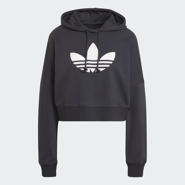Adidas crop top hoodie clearance