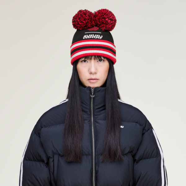 Black adidas Originals by AVAVAV Souvenir Pom-Pom Beanie