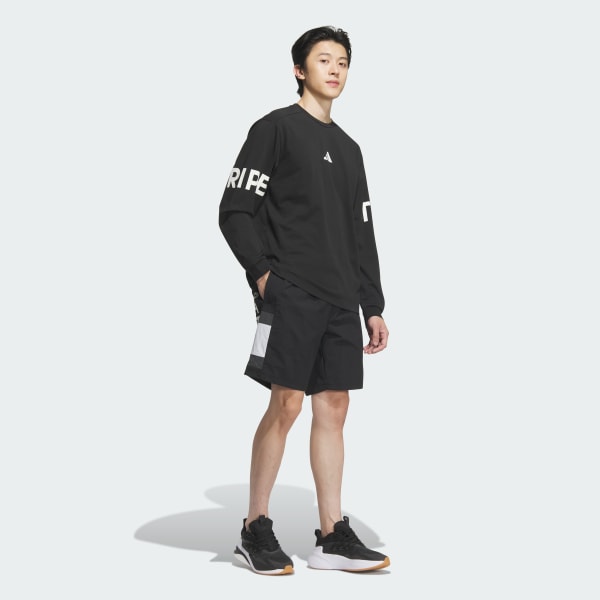 ブラック ワーディング パック ルーズフィット ヘビーシングルジャージー 長袖Tシャツ