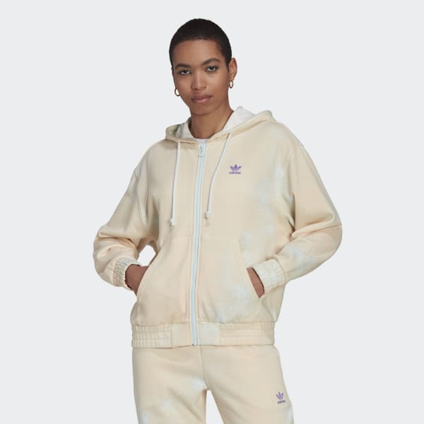 adidas Allover Print Full Zip Hoodie Blue adidas Singapore
