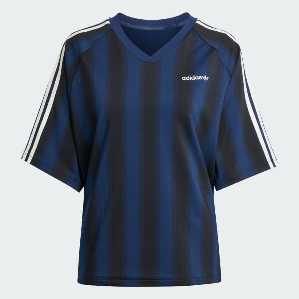 adidas Loose Linear Tee - Blue | Free Shipping with adiClub