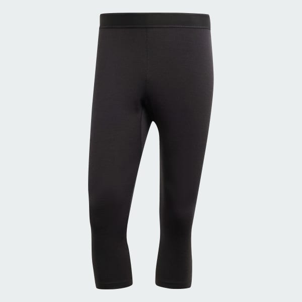 Svart Xperior Merino 200 Baselayer 3/4 Tights