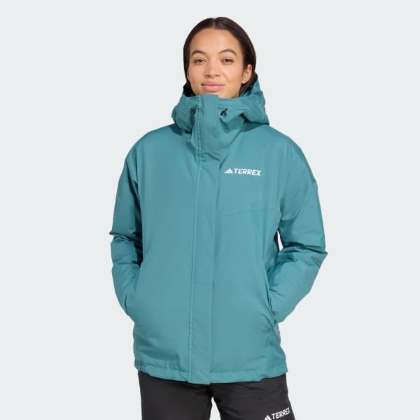 adidas Terrex Multi 2L Rain.Rdy Insulated Jacket - Green | Free