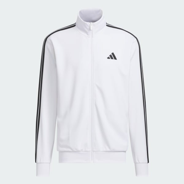 White 3S 레귤러 핏 더블 니트 트랙탑