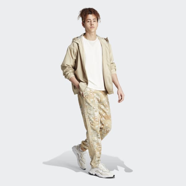 Beige Pantalón Estampado Camo