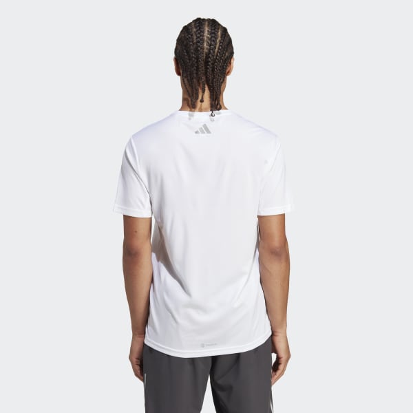 Hvid Run Icons 3 Bar Logo T-shirt