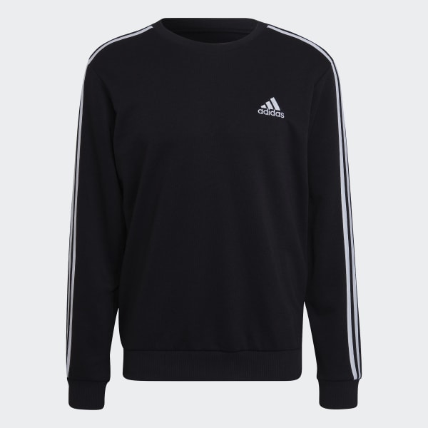 cierna Mikina Essentials French Terry 3-Stripes