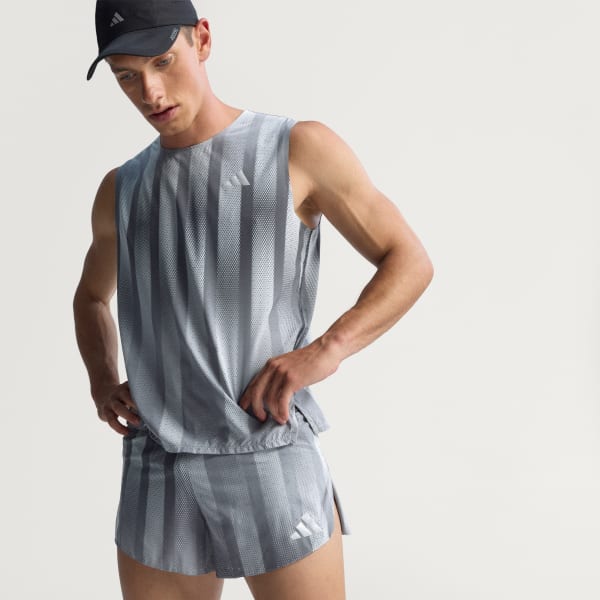 Grey Adizero BTN Running Gel Short
