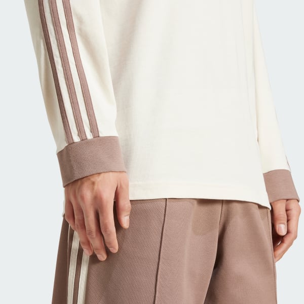 adidas Adicolor Classics 3-Stripes Long Sleeve Tee - White adidas Adicolor Classics 3-Stripes Long Sleeve Tee - White